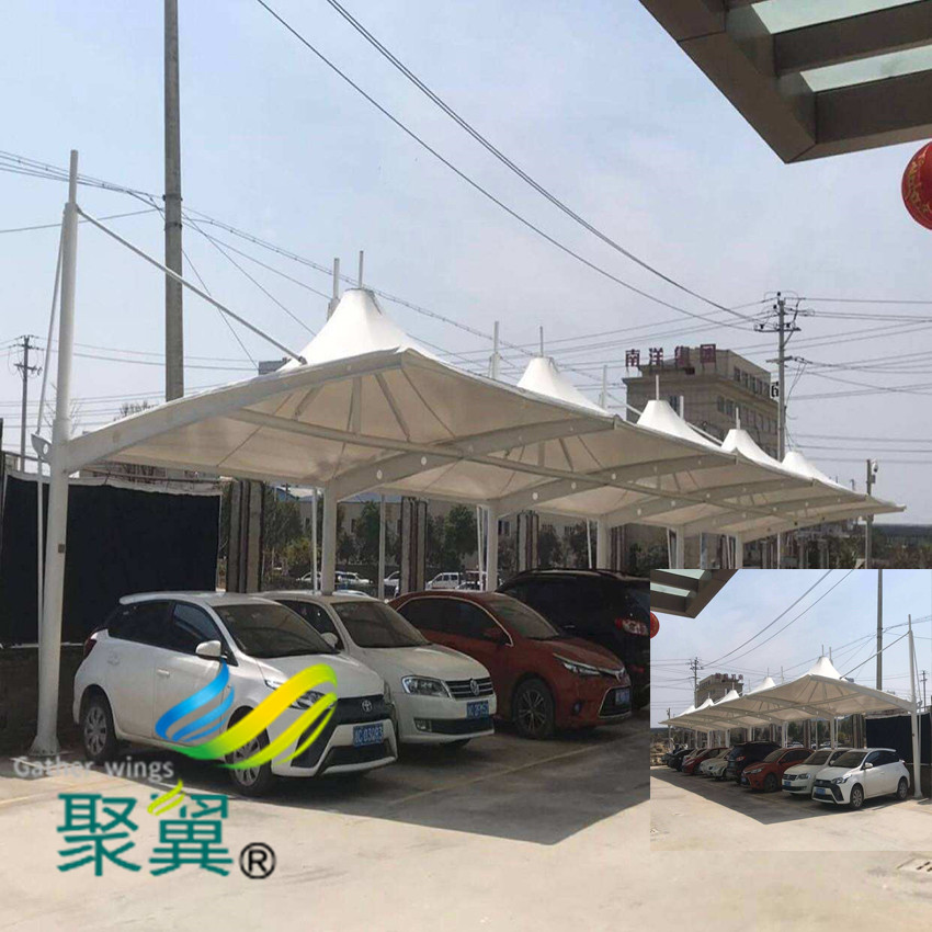 汽車棚在修建注意事項|膜結構汽車停車棚安全穩固
