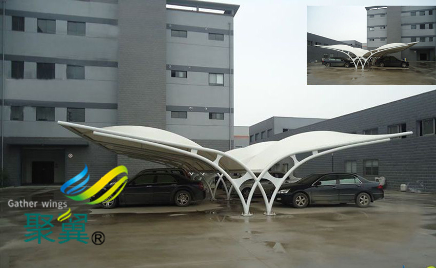  膜結構停車棚時尚流行|新型材料應用推廣