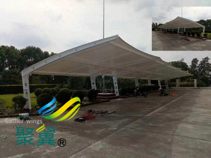 安裝膜結(jié)構(gòu)車棚停車棚景觀遮陽雨棚好處及優(yōu)勢