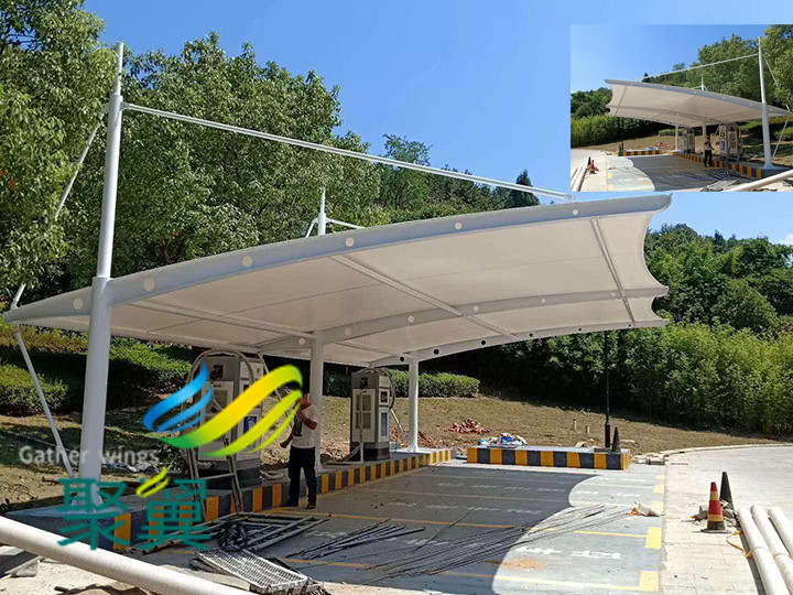 膜結構汽車停車棚特點有哪些|設計包安裝