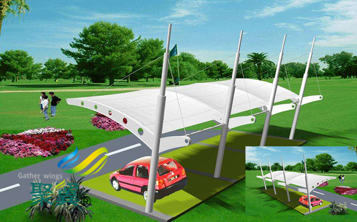  膜結(jié)構(gòu)車棚汽車棚頂棚面料都用哪些|汽車頂棚面料優(yōu)點