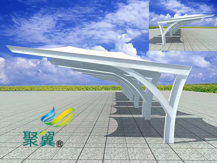 膜結(jié)構(gòu)汽車停車棚優(yōu)點|停車棚膜材料清洗