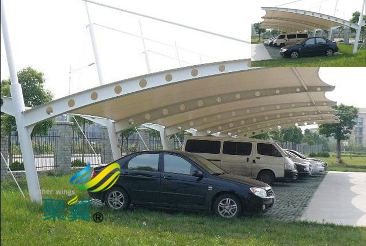 張拉膜膜結(jié)構(gòu)停車棚加固方法|張拉力強膜材