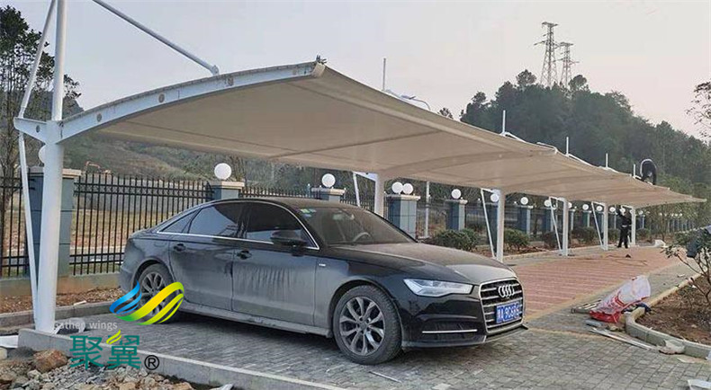 膜結構汽車停車棚雨棚工藝原理及操作要點