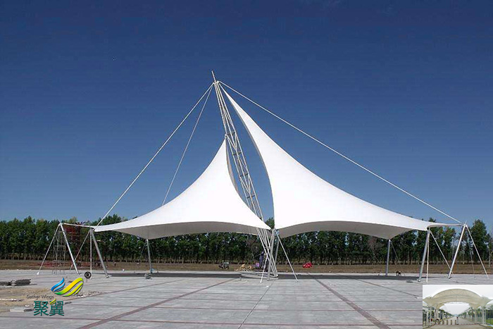 膜結構室內景觀張拉膜景觀棚自重小透光性佳