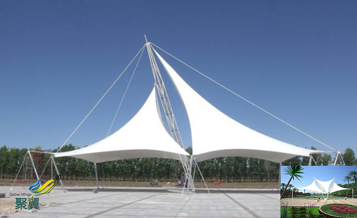 上海景觀張拉膜結構車棚安裝方法